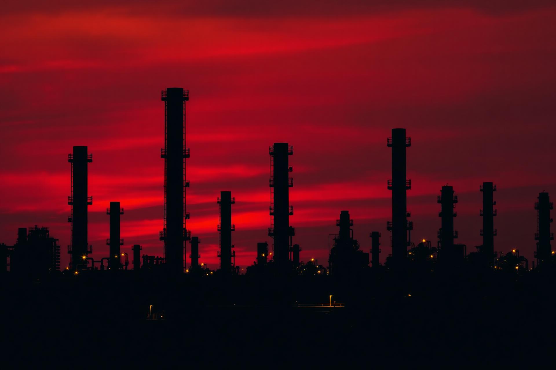 Refinaria Clara Camarão ao entardecer
